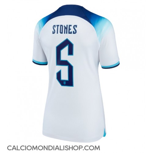 Maglie da calcio Inghilterra John Stones #5 Prima Maglia Femminile Mondiali 2022 Manica Corta